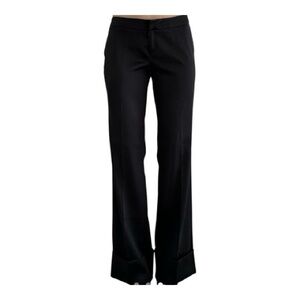 Sisley Low Rise wide leg pant. Black. Size 42. 90’s. Career, stylish